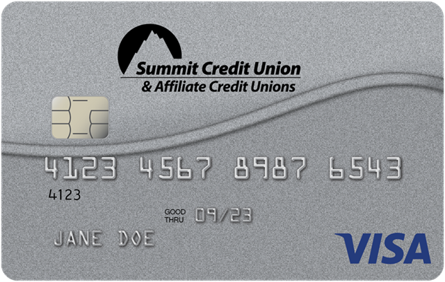 Image of a sample Summit Credit Union credit card